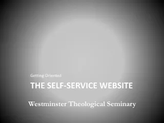 The Self-Service Website