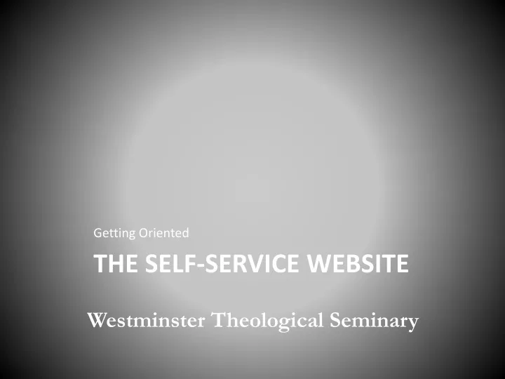 the self service website