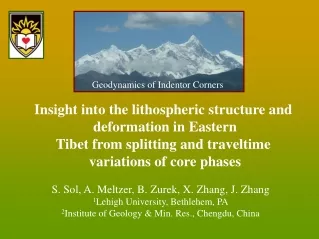 Insight into the lithospheric structure and  deformation in Eastern