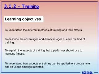 3.1.2 – Training