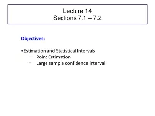 Lecture 14 Sections 7.1 – 7.2