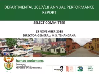 DEPARTMENTAL 2017/18 ANNUAL PERFORMANCE REPORT SELECT COMMITTEE  13 NOVEMBER 2018
