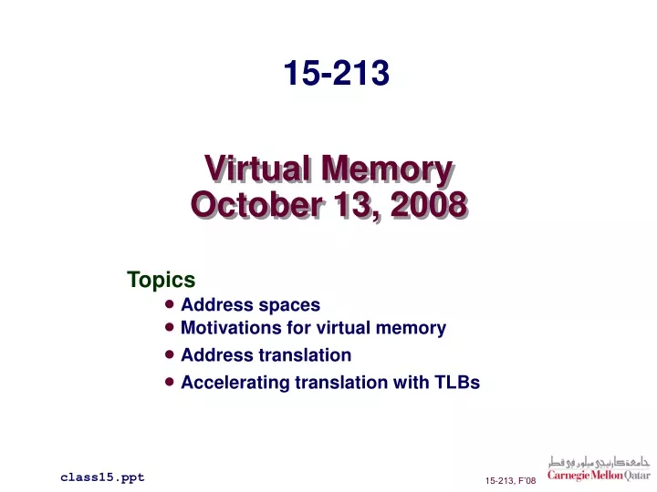 virtual memory october 13 2008