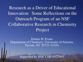 Dennis H. Evans  Department of Chemistry, University of Arizona, Tucson, AZ  85721 (USA)
