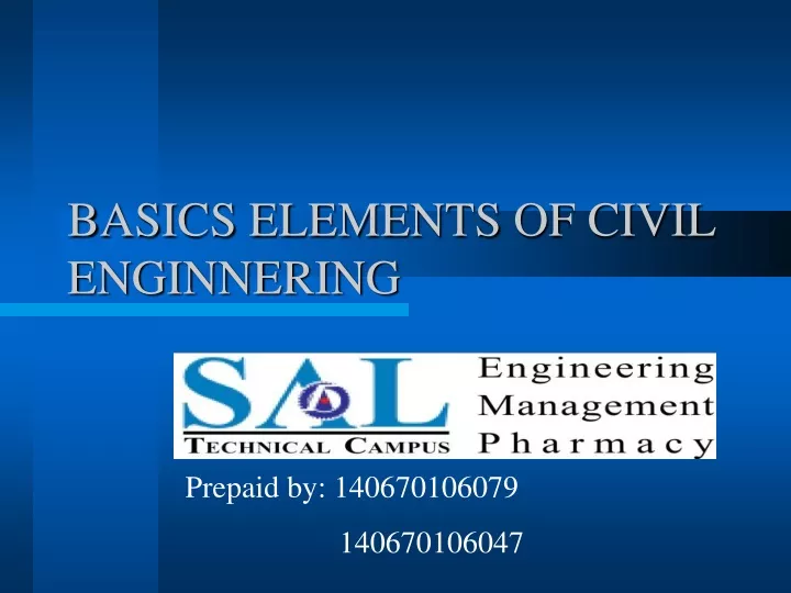 basics elements of civil enginnering