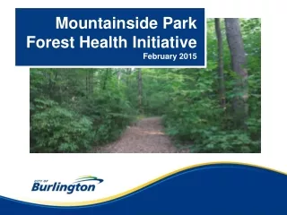 Mountainside Park   Forest Health Initiative  February 2015