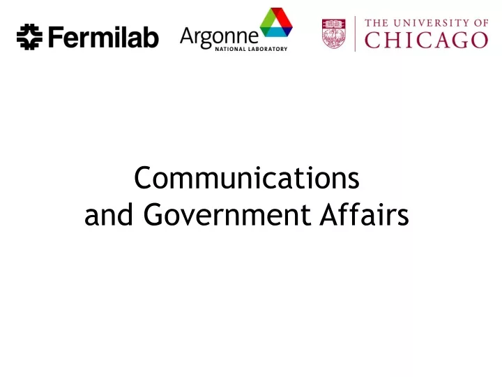 communications and government affairs