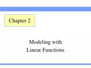 Modeling with  Linear Functions