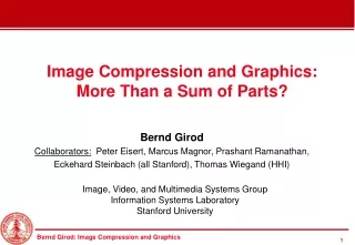 Image Compression and Graphics: More Than a Sum of Parts?