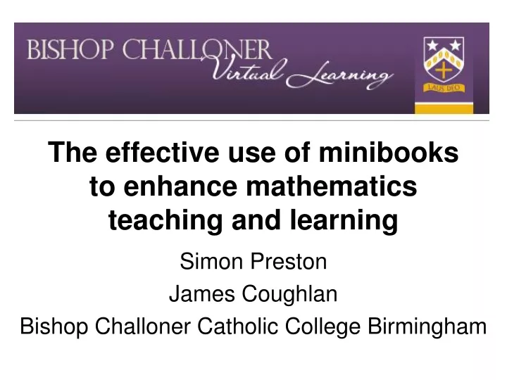 the effective use of minibooks to enhance mathematics teaching and learning