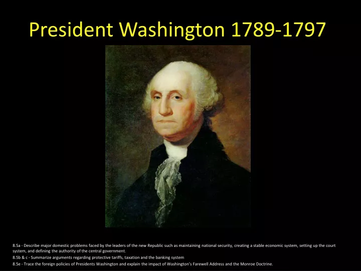 president washington 1789 1797