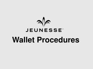 Wallet Procedures