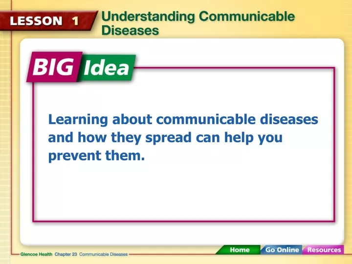 learning about communicable diseases and how they
