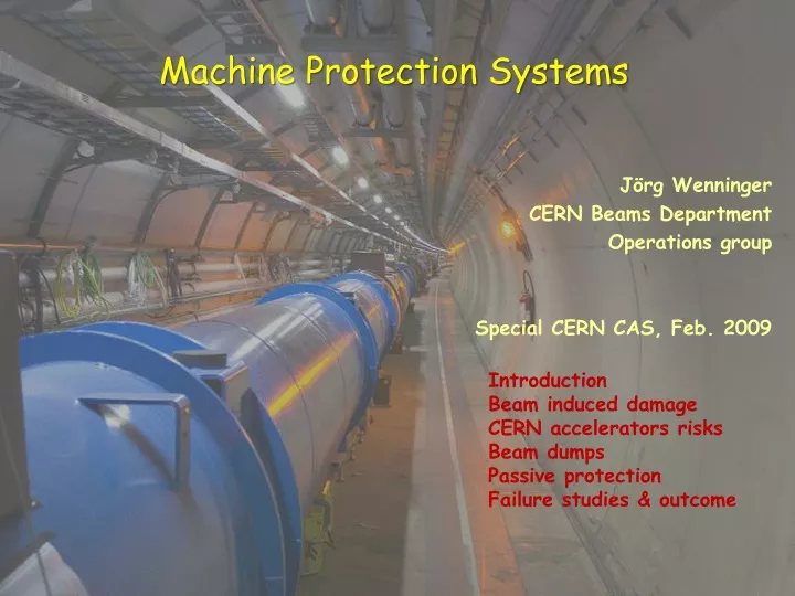 machine protection systems
