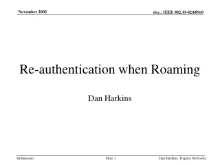 Re-authentication when Roaming