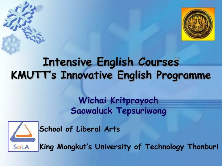 intensive english courses kmutt s innovative english programme