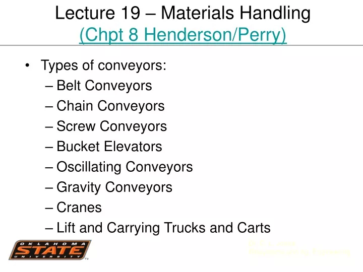lecture 19 materials handling chpt 8 henderson
