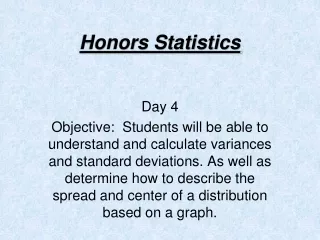 Honors Statistics