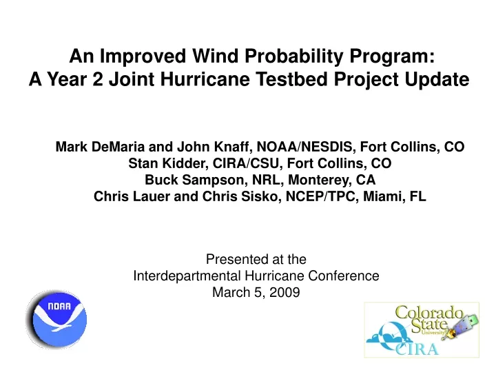 an improved wind probability program a year