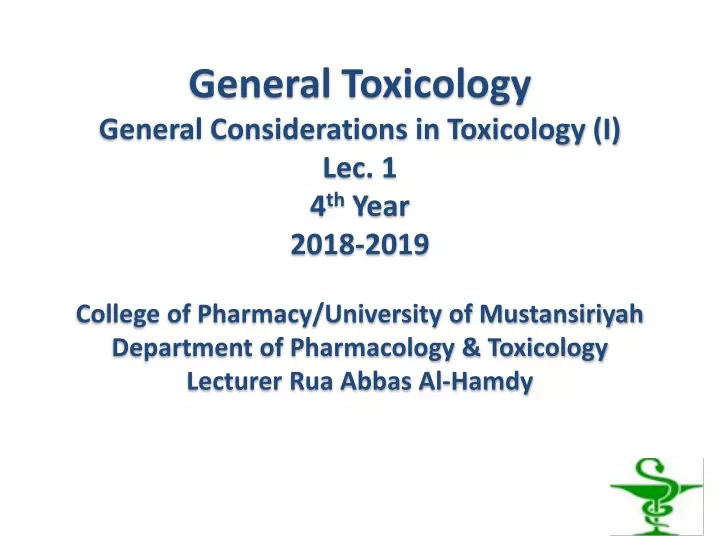 general toxicology general considerations