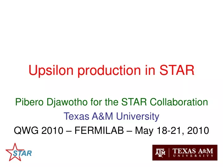 upsilon production in star