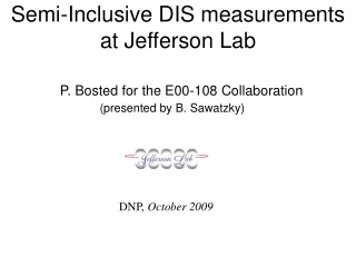 Semi-Inclusive DIS measurements at Jefferson Lab
