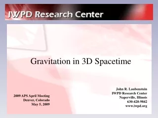 Gravitation in 3D Spacetime