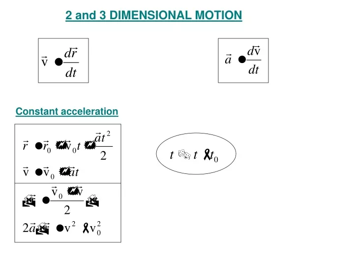 2 and 3 dimensional motion