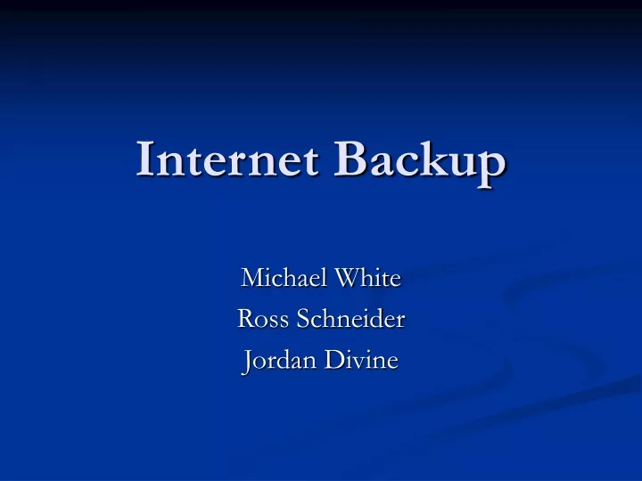 internet backup