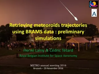 Retrieving meteoroids trajectories using BRAMS data : preliminary simulations