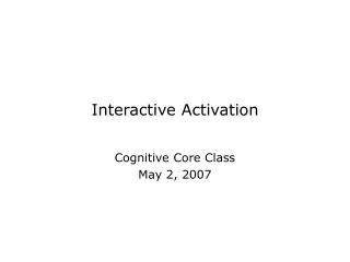 Interactive Activation