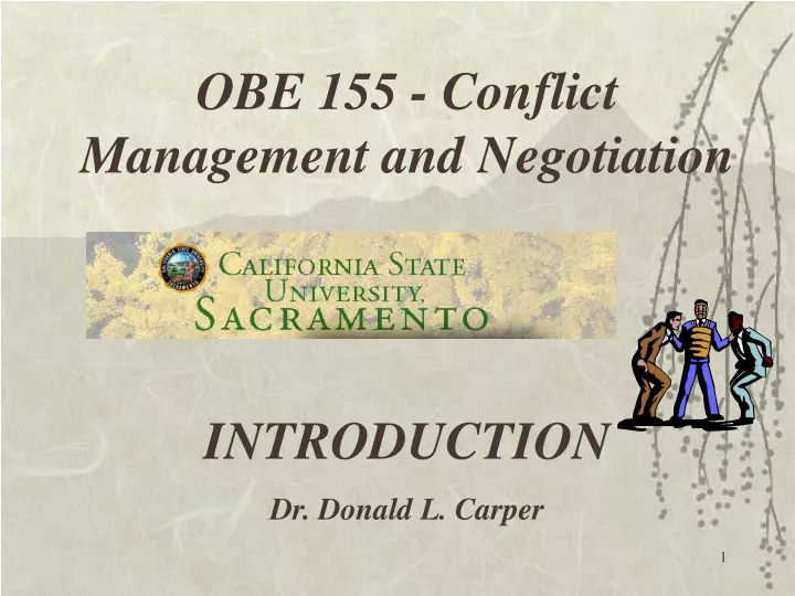 obe 155 conflict management and negotiation