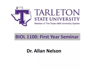 BIOL 1100: First Year Seminar