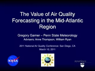 The Value of Air Quality Forecasting in the Mid-Atlantic Region
