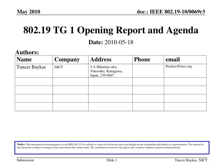 802 19 tg 1 opening report and agenda