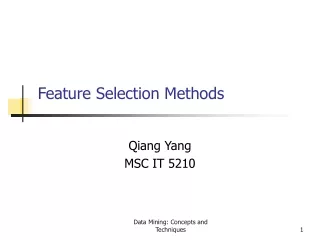 Feature Selection Methods