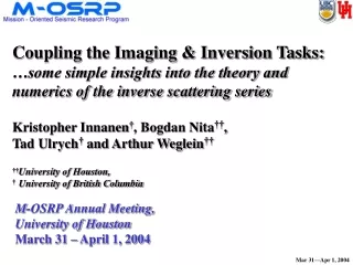 Coupling the Imaging &amp; Inversion Tasks: