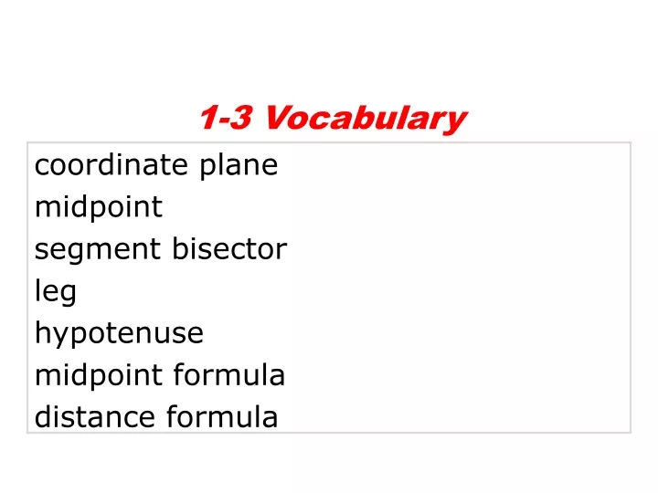 1 3 vocabulary