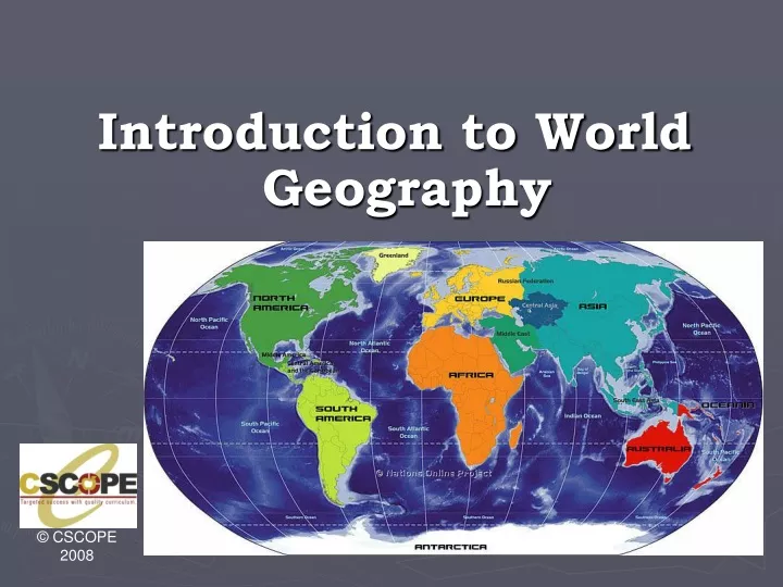 introduction to world geography