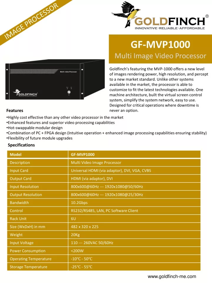 gf mvp1000 multi image video processor