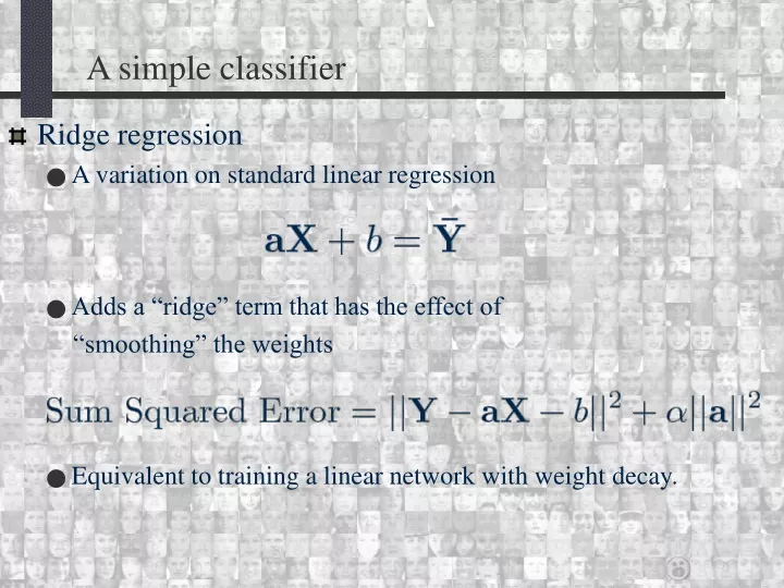 a simple classifier