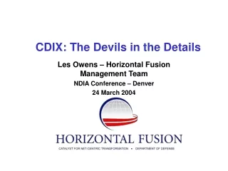 CDIX: The Devils in the Details