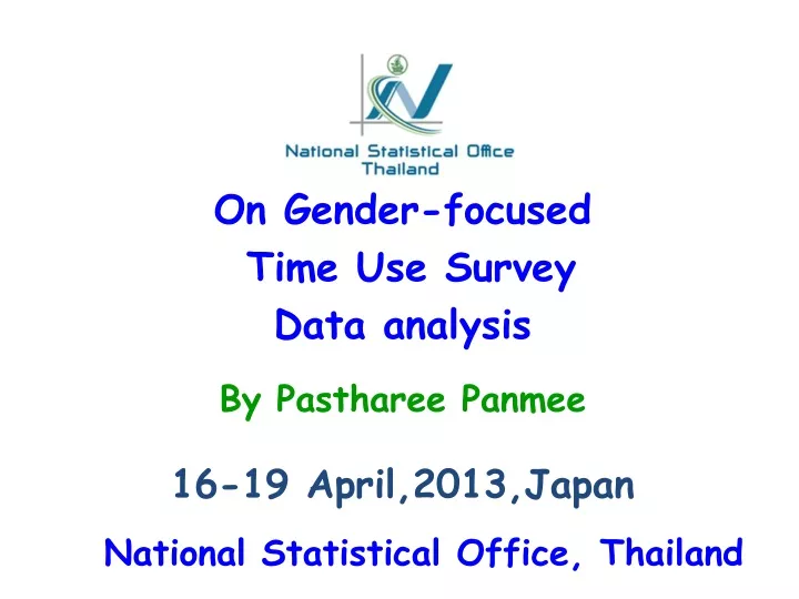 on gender focused time use survey data analysis