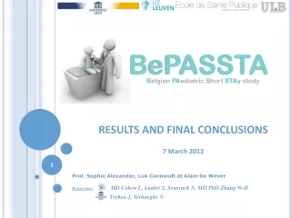 RESULTS  AND FINAL CONCLUSIONS 7 March  2012