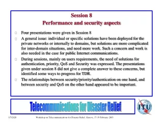 Session 8  Performance and security aspects