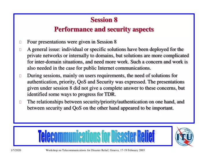 session 8 performance and security aspects