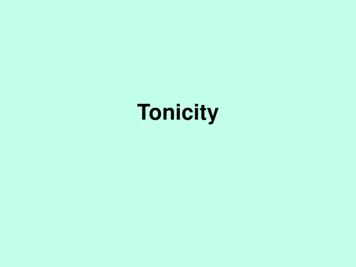 tonicity