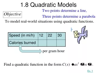 1.8 Quadratic Models