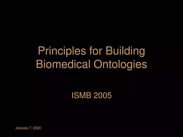 principles for building biomedical ontologies