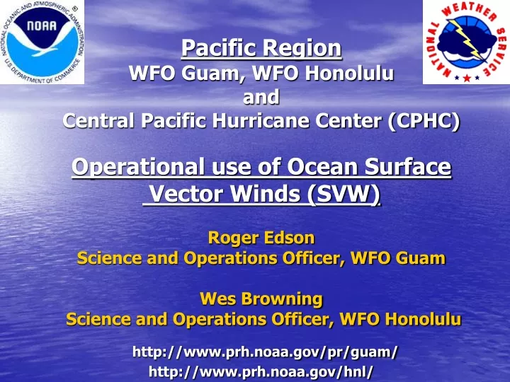 pacific region wfo guam wfo honolulu and central